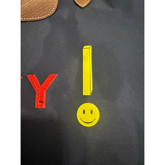 Longchamp Le Pliage “Lucky!” Navy Blue Shoulder Tote – Medium – Hard To Find - Picture 5 of 7